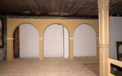 Bogenelemente der Gewerbeausstellung werden Teil der Freilichtspiele